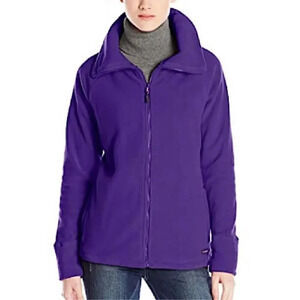 Calvin Klein Full Zip Fleece Jacket Small Purple Pockets Running Lightweight